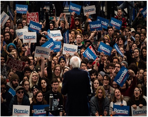 Political campaign rally