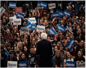 Political campaign rally